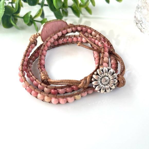 Bohemian Stone Bead Wrap Bracelet NWT - Picture 5 of 7